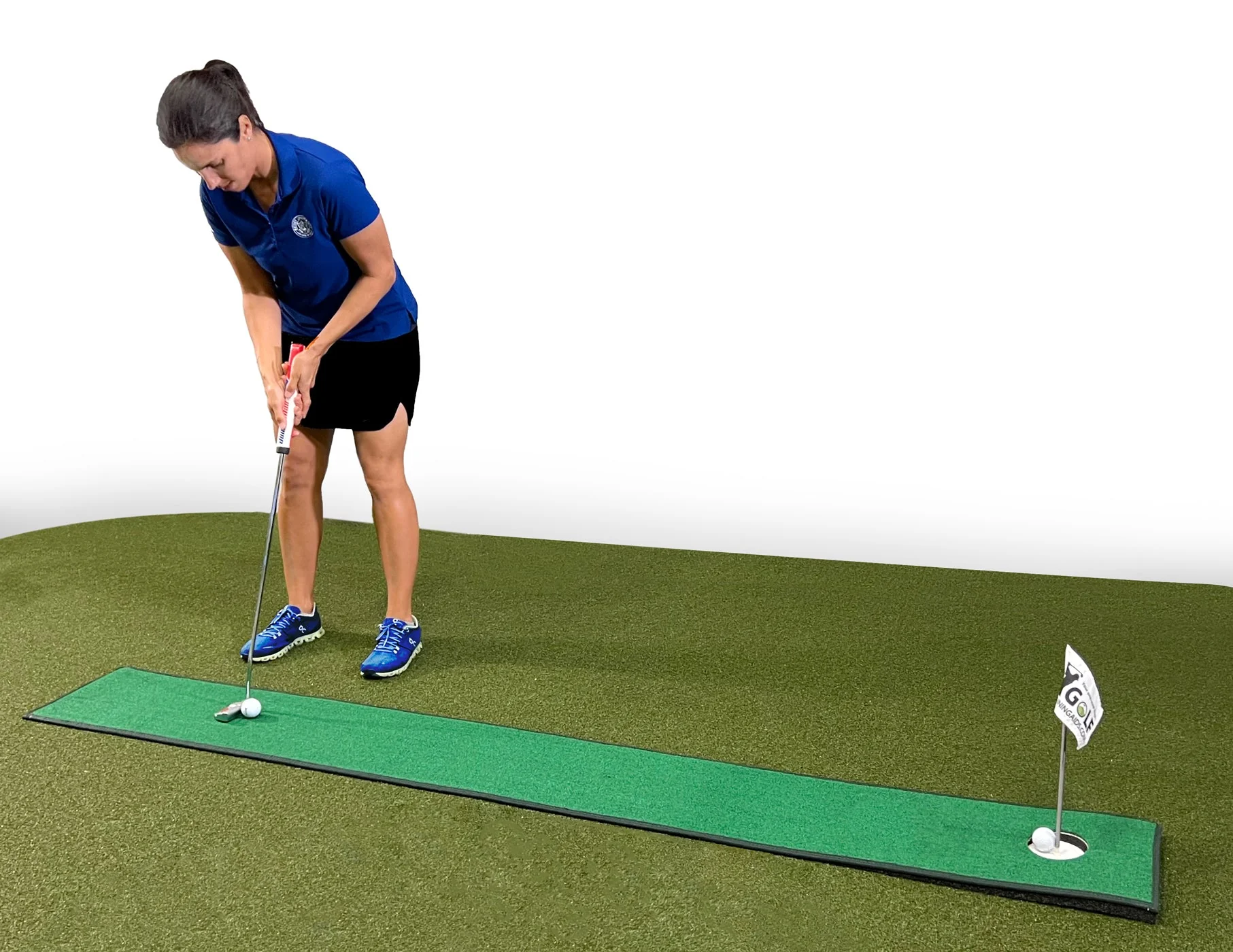 Home Putt - Portable Golf Putting Mat - Perfect Golf Training Aid to Practice your Golf Game Everywhere You Go - 1 Ft by 8 Ft Mini Golf Putting Green - Image 8